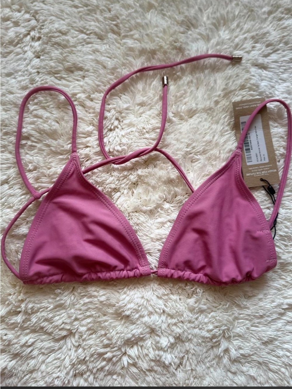 NWT Pink Triangle Bikini Top